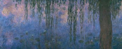 De vijver met waterlelies en wilgen, De ochtend met wilgen door Claude Monet